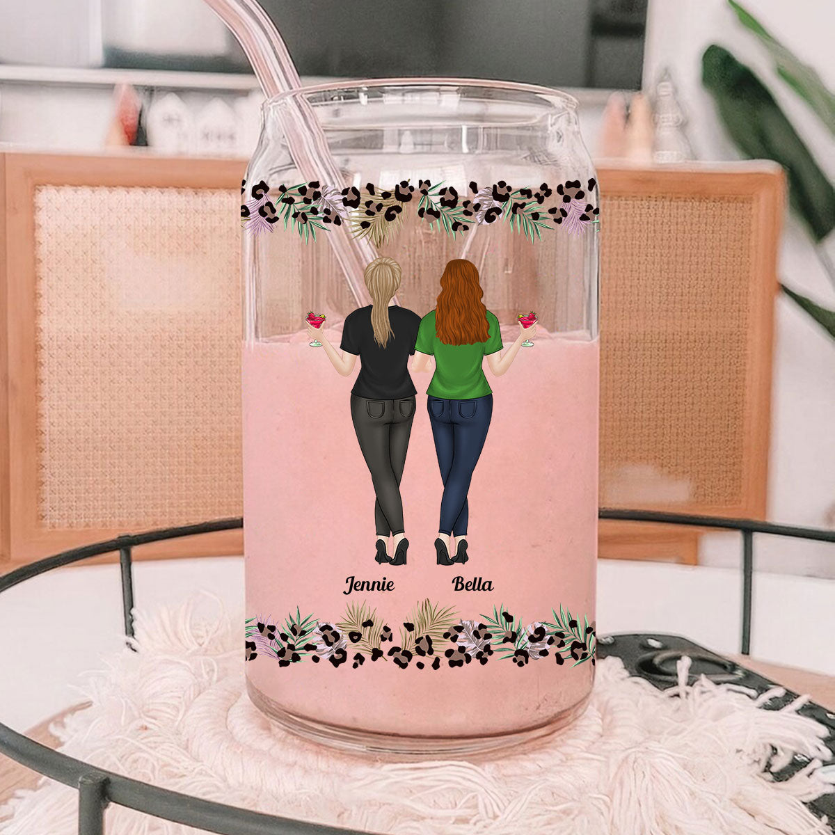 Badass Granddaughter - Personalized Glass Can