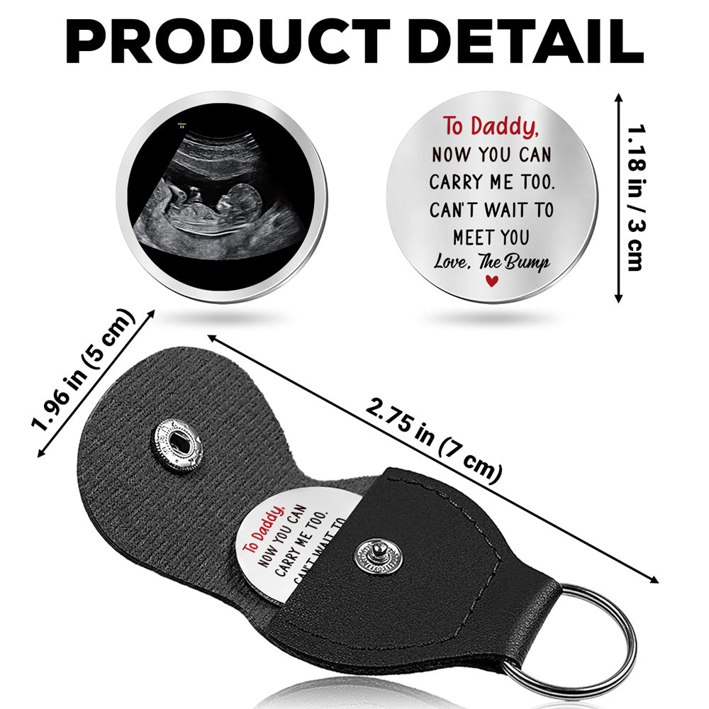 Custom Photo Coin Keychain for New Dad, First Father’s Day Gifts • To Daddy - Personalized Pocket Hug