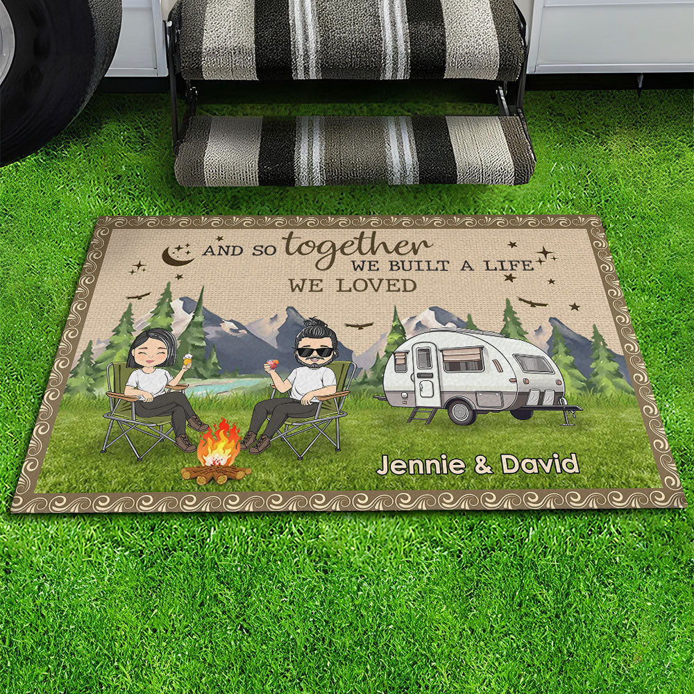 We Built A Life We Love - Personalized Doormat