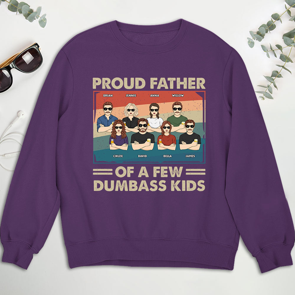 Custom Christmas & Birthday Gift for Dad, Grandpa • Proud Father Of A Few - Personalized Sweatshirt