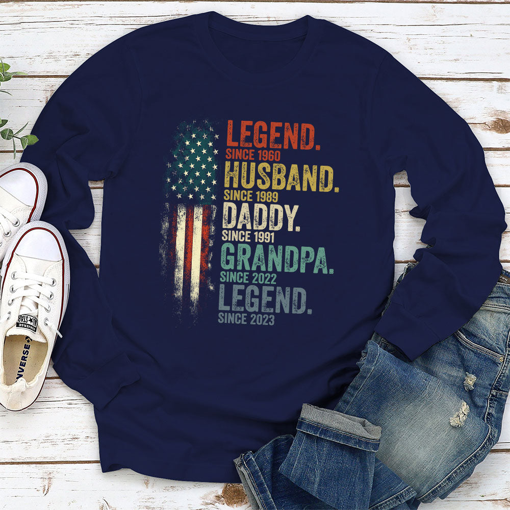 Custom Christmas & Birthday Gift for Dad, Grandpa • Daddy Is A Legend Version 2 - Personalized Shirt