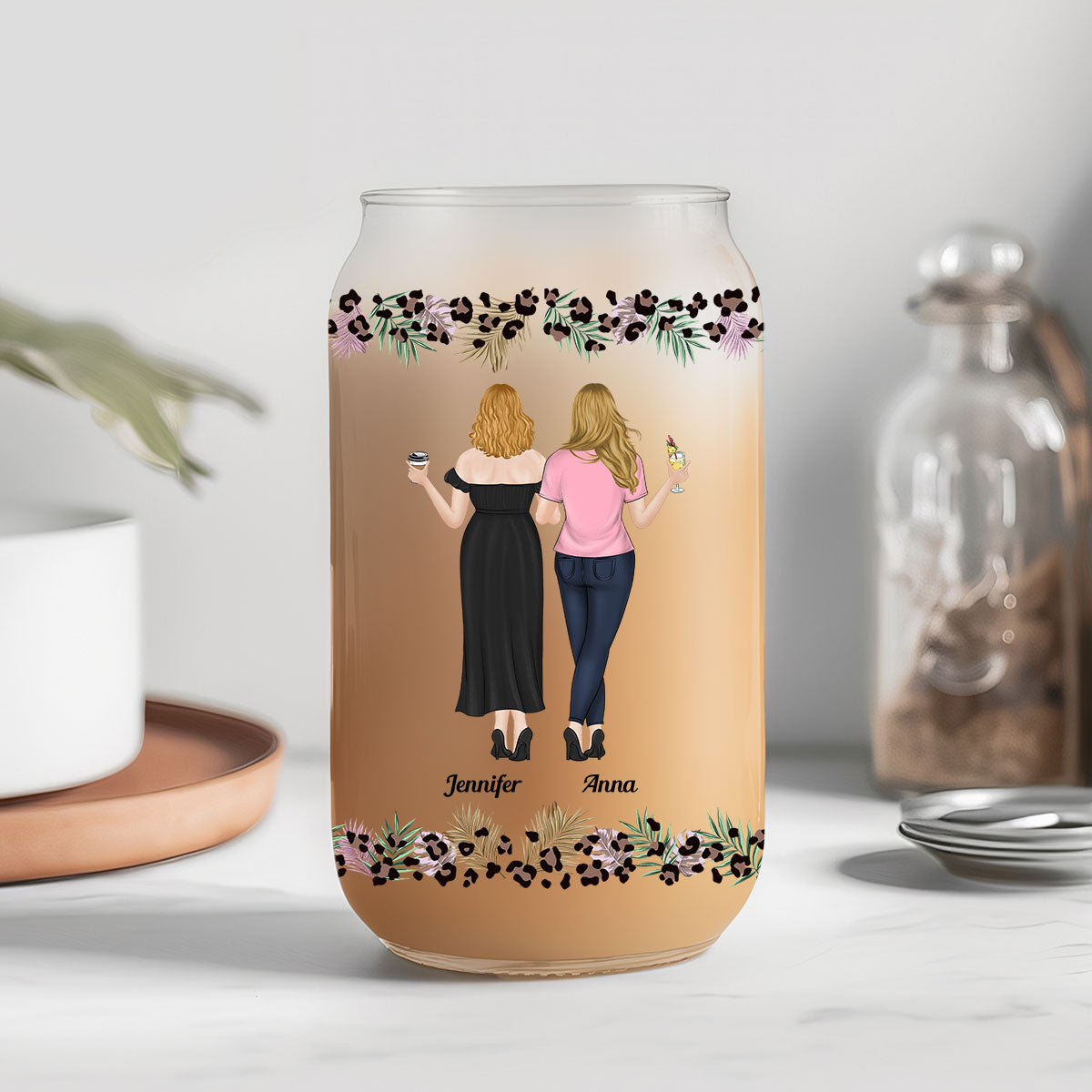 Badass Granddaughter - Personalized Glass Can
