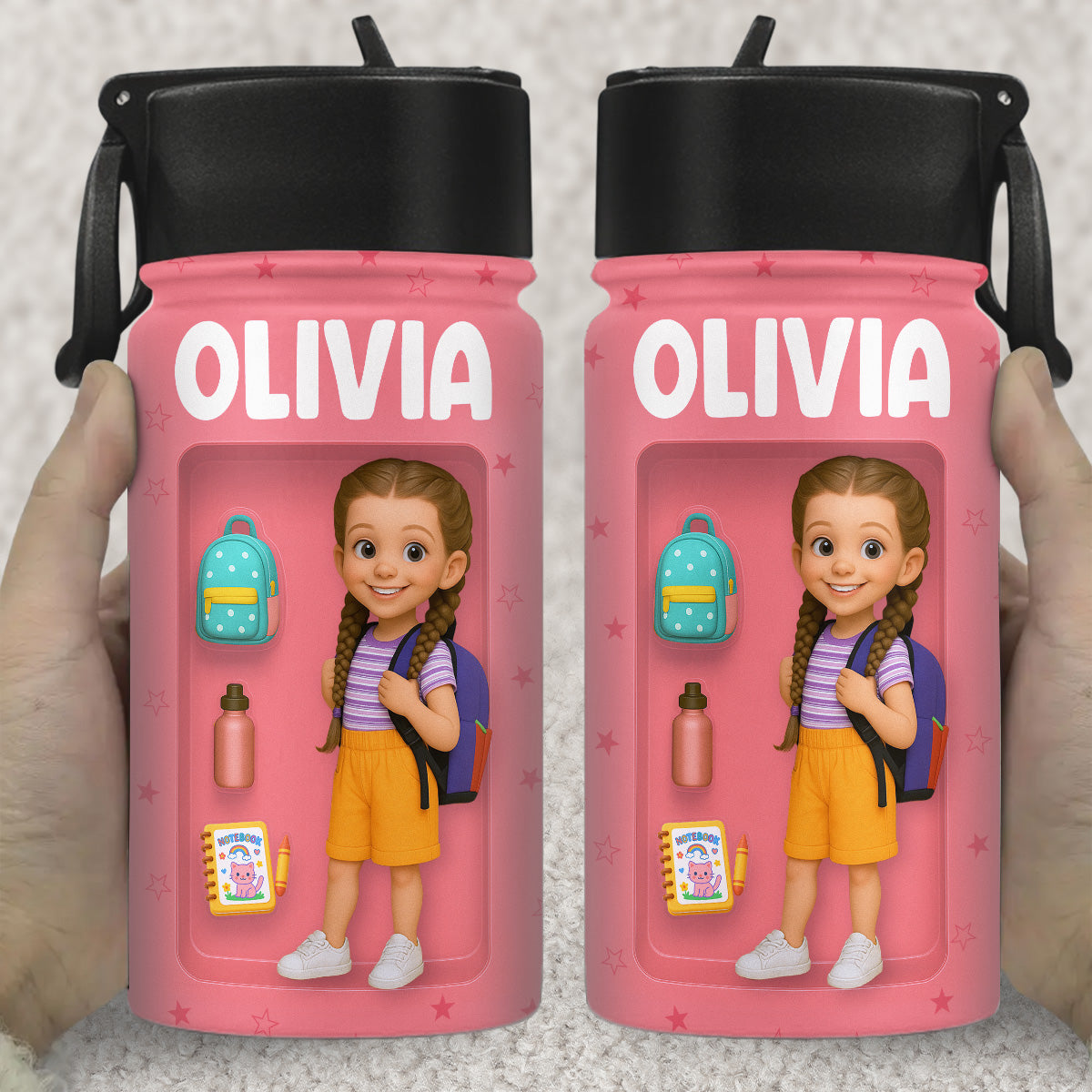 Back To School - Personalized Kids Water Bottle