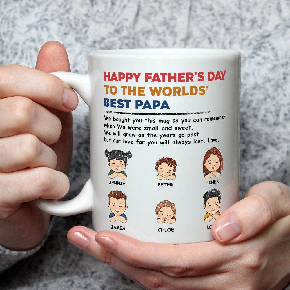 Custom Father's Day, Special Gift for Dad & Grandpa • Daddy Happy Fathers Day - Personalized Coffee Mug