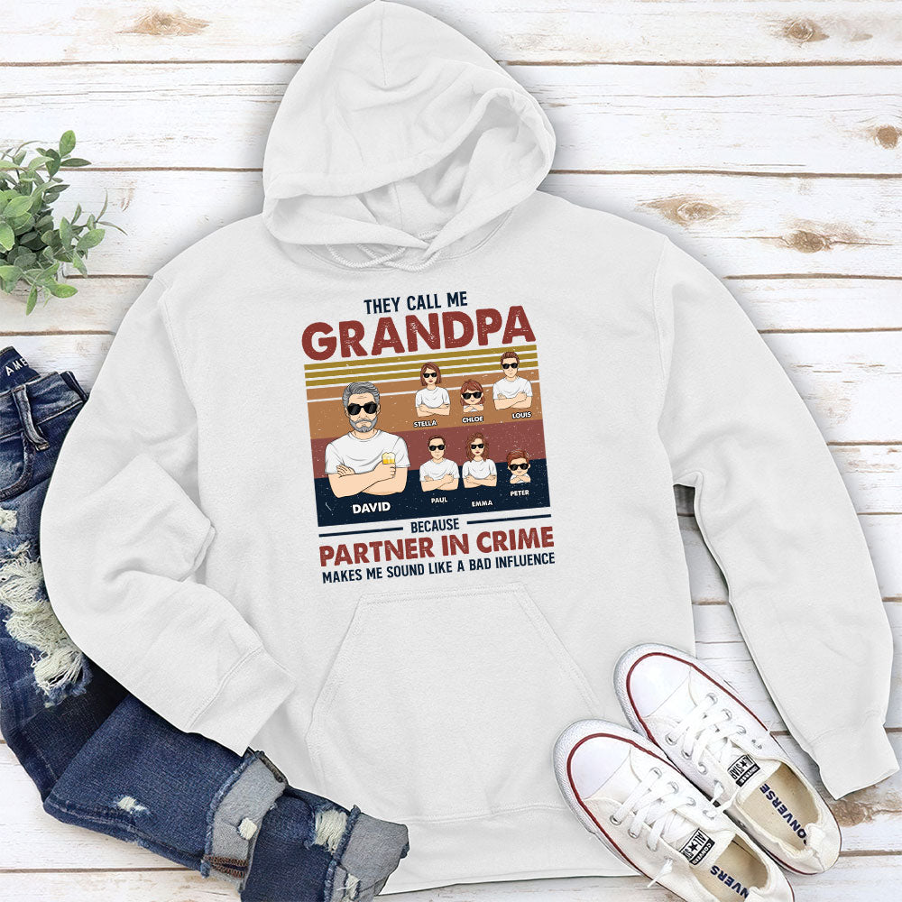 Custom Christmas & Birthday Gift for Dad, Grandpa • Partner In Crime - Personalized Shirt