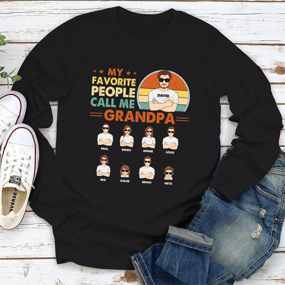 Custom Christmas & Birthday Gift for Dad, Grandpa • My Favorite People Call Me Daddy - Personalized Shirt