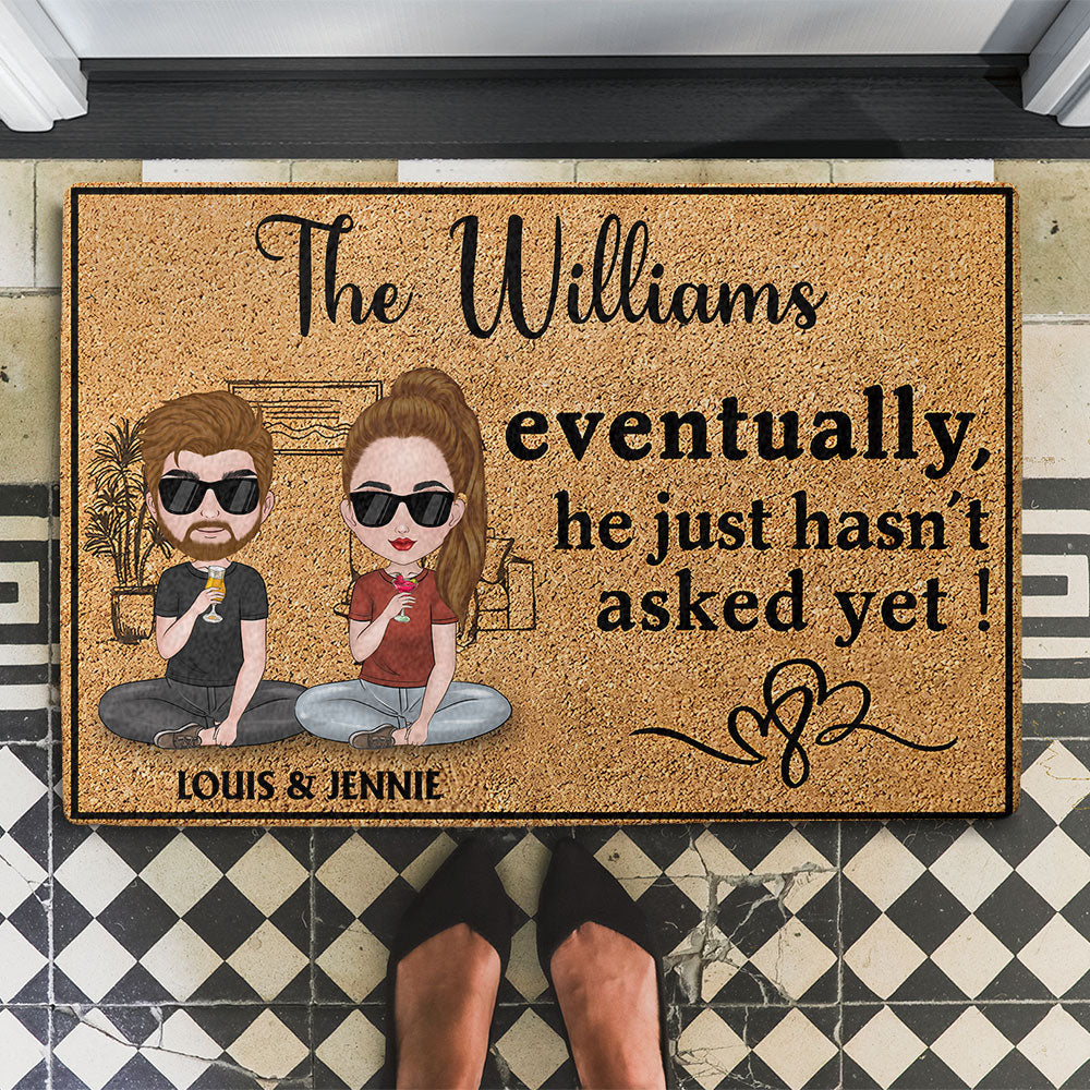 Eventually He Just - Personalized Doormat