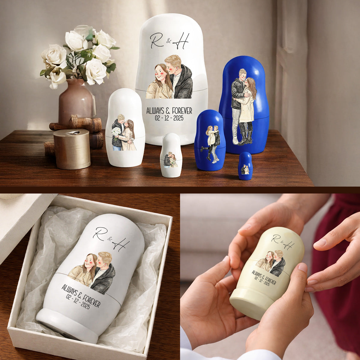 Always And Forever - Personalized Nesting Doll