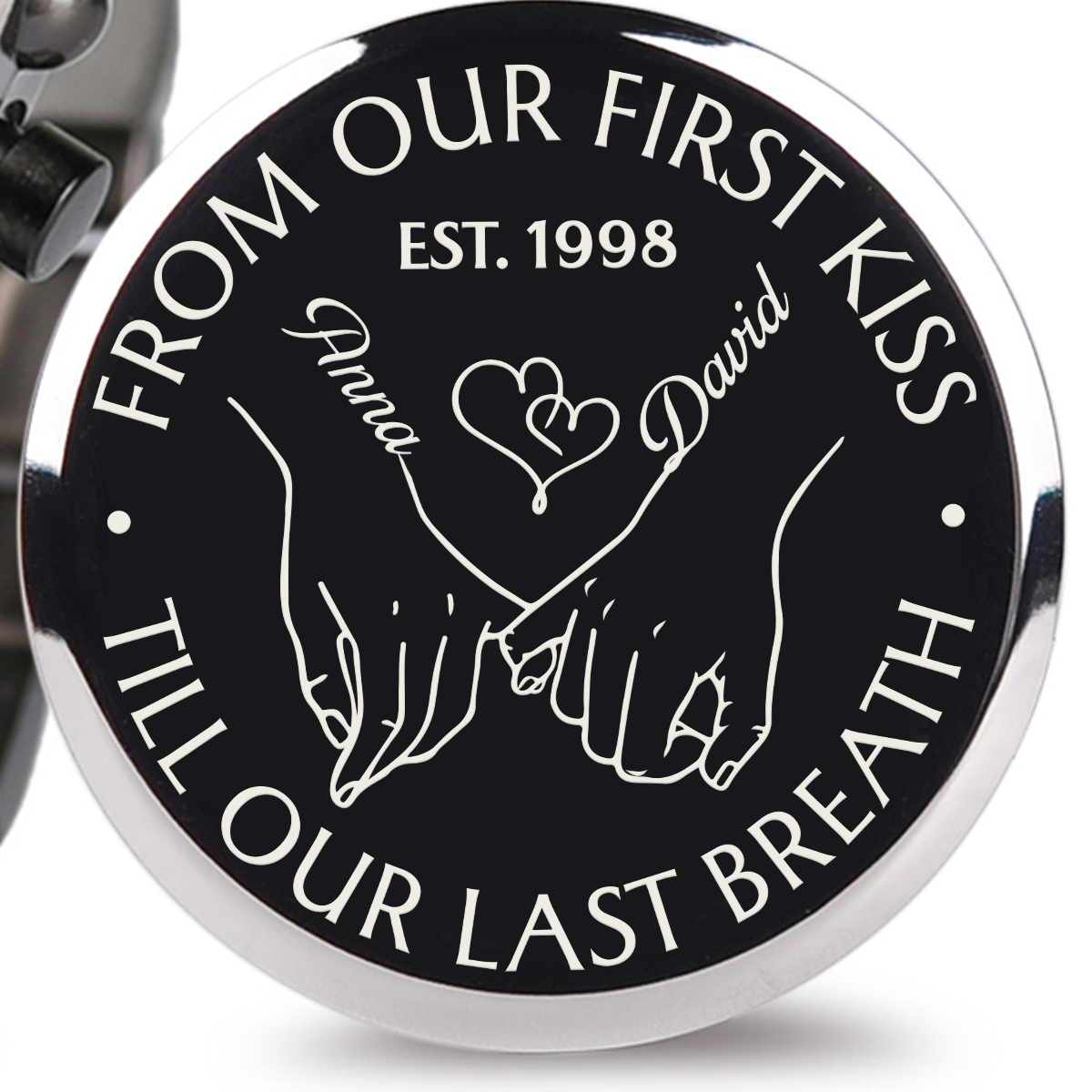 From Our First Kiss Till Our Last Breath - Personalized Engraved Wooden Watches GQ026
