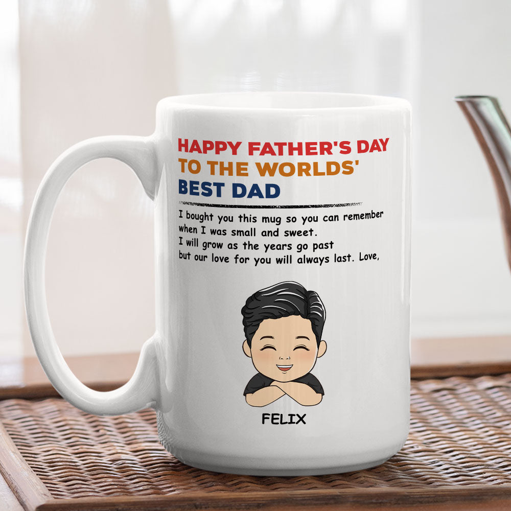 Custom Father's Day, Special Gift for Dad & Grandpa • Daddy Happy Fathers Day - Personalized Coffee Mug