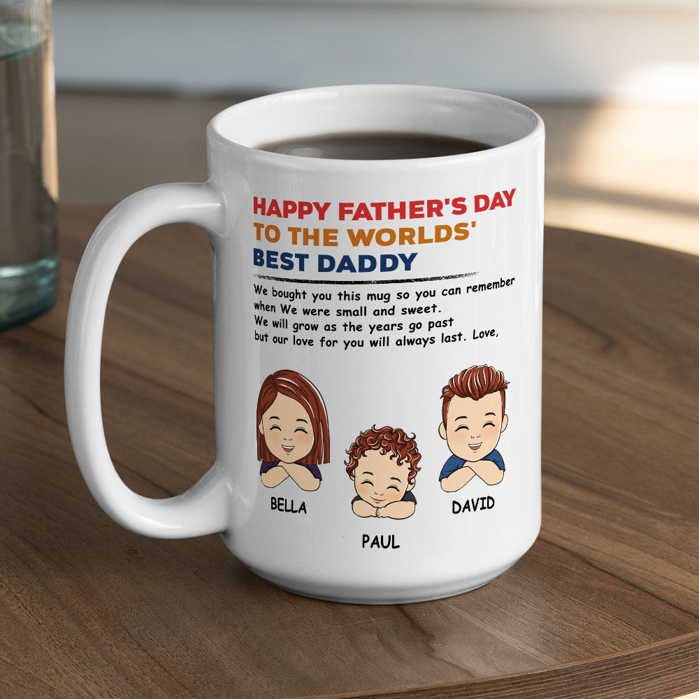 Custom Father's Day, Special Gift for Dad & Grandpa • Daddy Happy Fathers Day - Personalized Coffee Mug