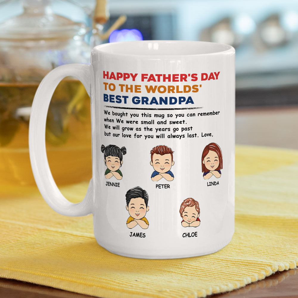 Custom Father's Day, Special Gift for Dad & Grandpa • Daddy Happy Fathers Day - Personalized Coffee Mug