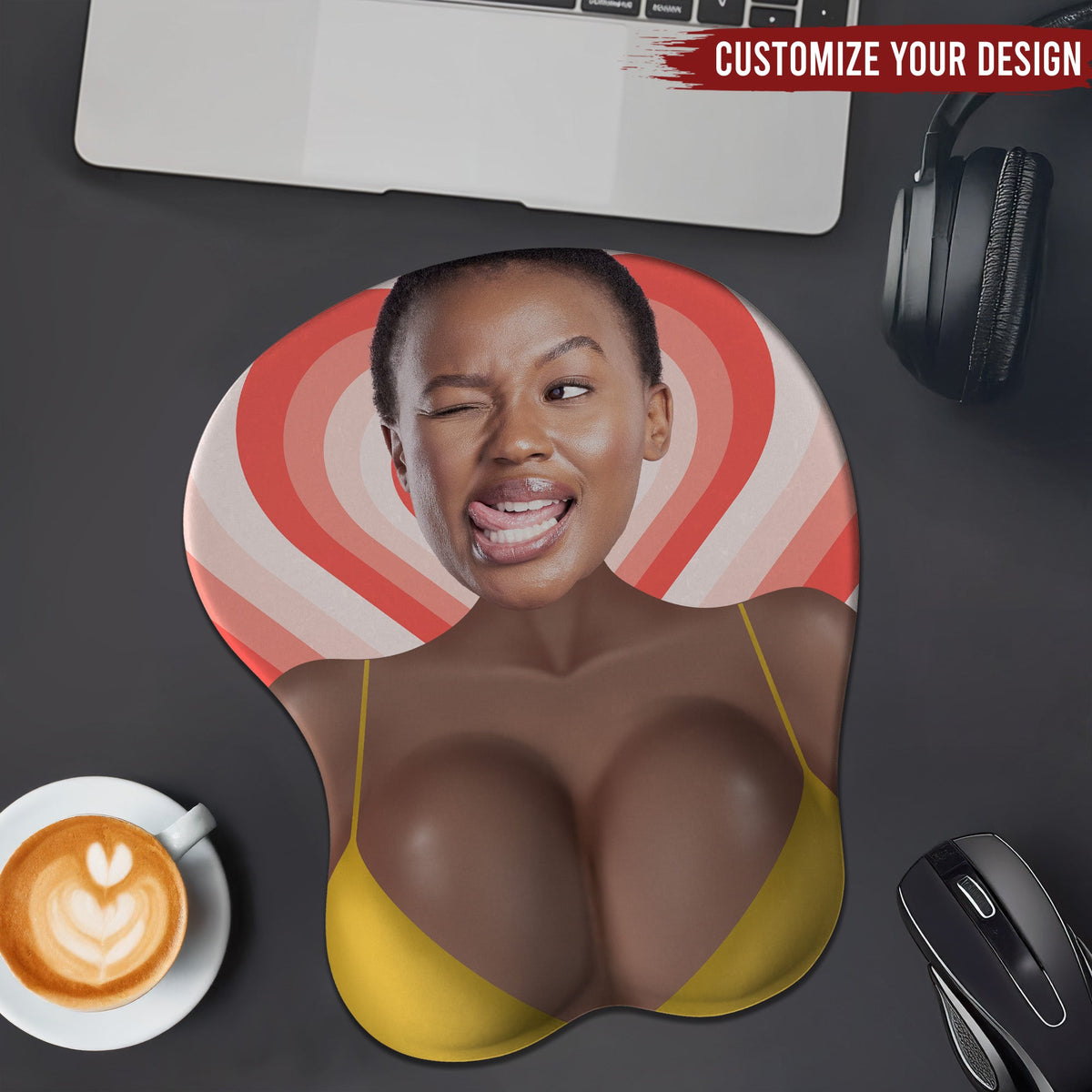 Funny Face Couple Coworker Troll - Personalized 3D Mouse Pad