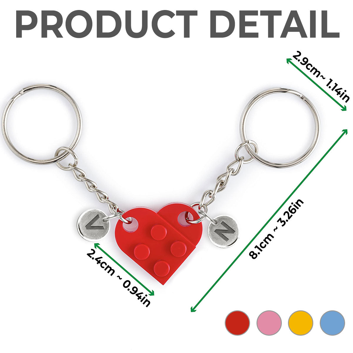 Drive Safe - Personalized Heart Brick Keychain