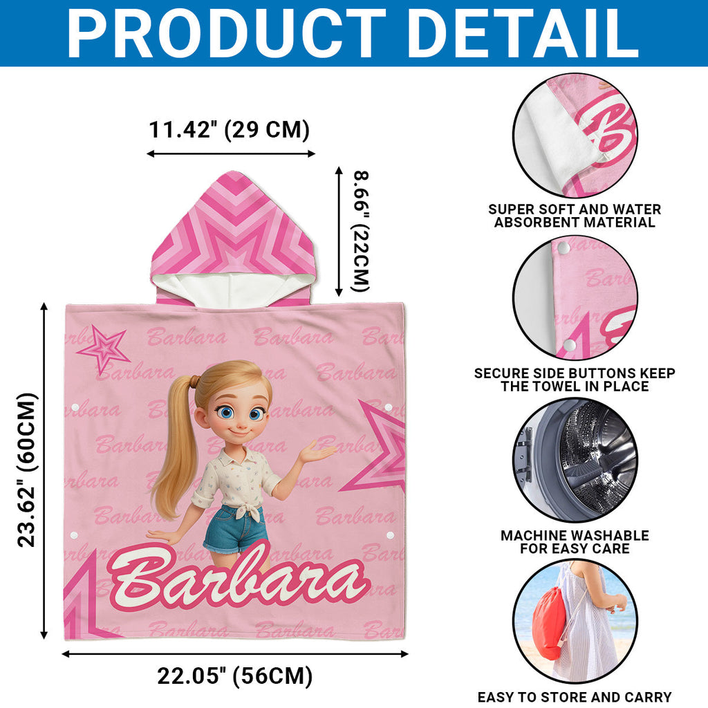 Baby Doll - Personalized Hooded Beach Towel