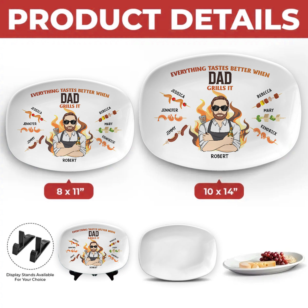 Everything Tastes Better When Dad Grills It - Personalized Platter