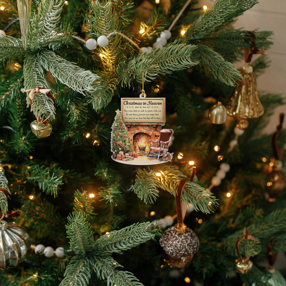 Custom Keepsake Christmas Ornament •  Christmas In Heaven - Acrylic Ornament