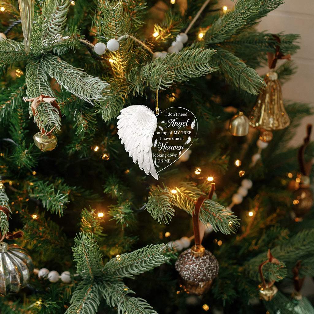 Custom Keepsake Christmas Ornament •  Angel In Heaven - Acrylic Ornament