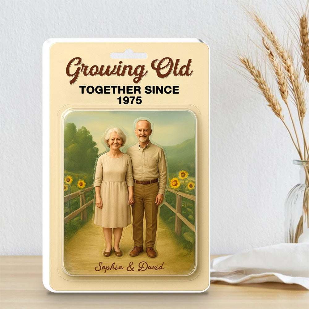 Custom Decor for Husband, Gift for Him • Growing Old Together - Personalized Acrylic Plaque