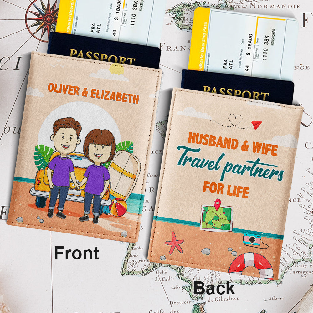 Husband And Wife - Personalized Passport Cover