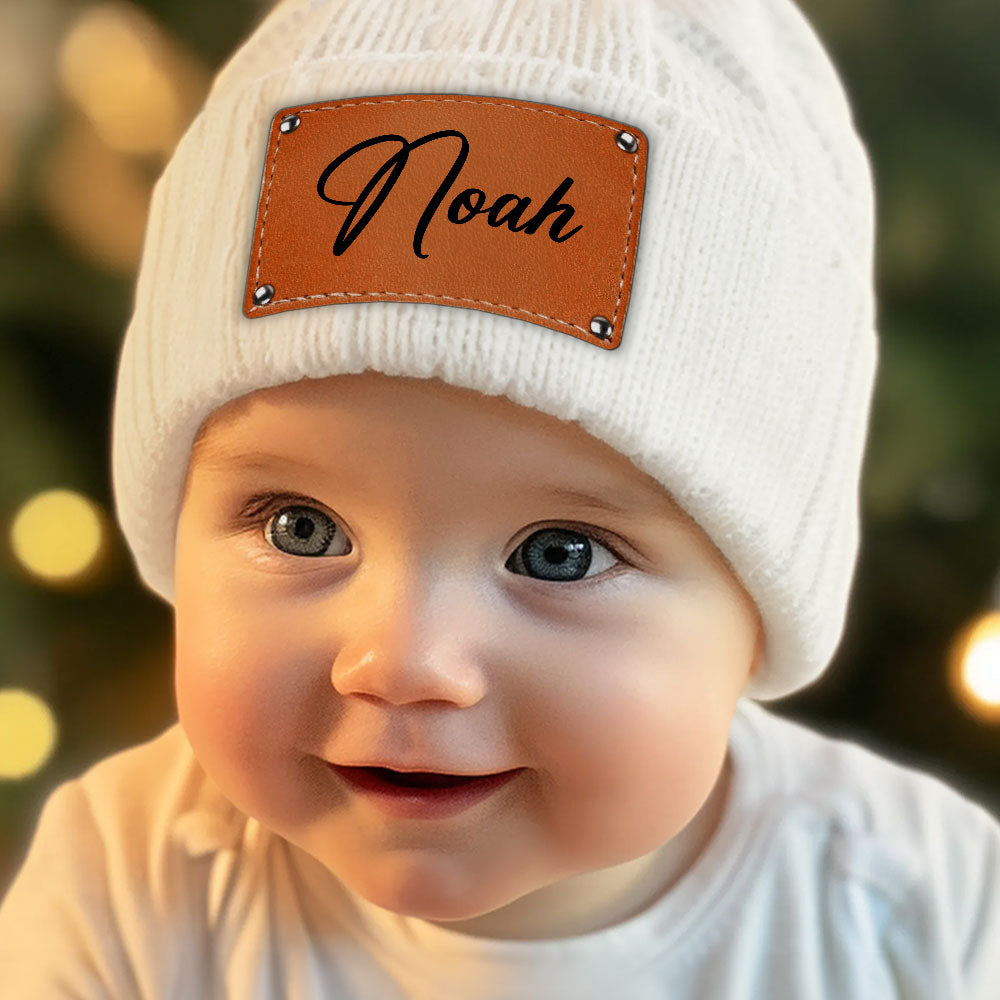 Custom Newborn Baby Beanie, Christmas Birthday Gift • Baby Name - Personalized Beanie