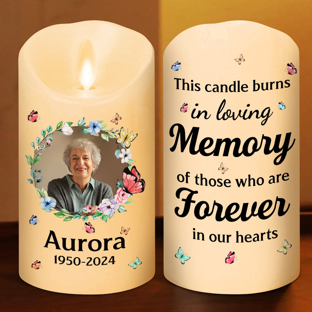 This Candle Burns In Loving Memory - Personalized LED Candle