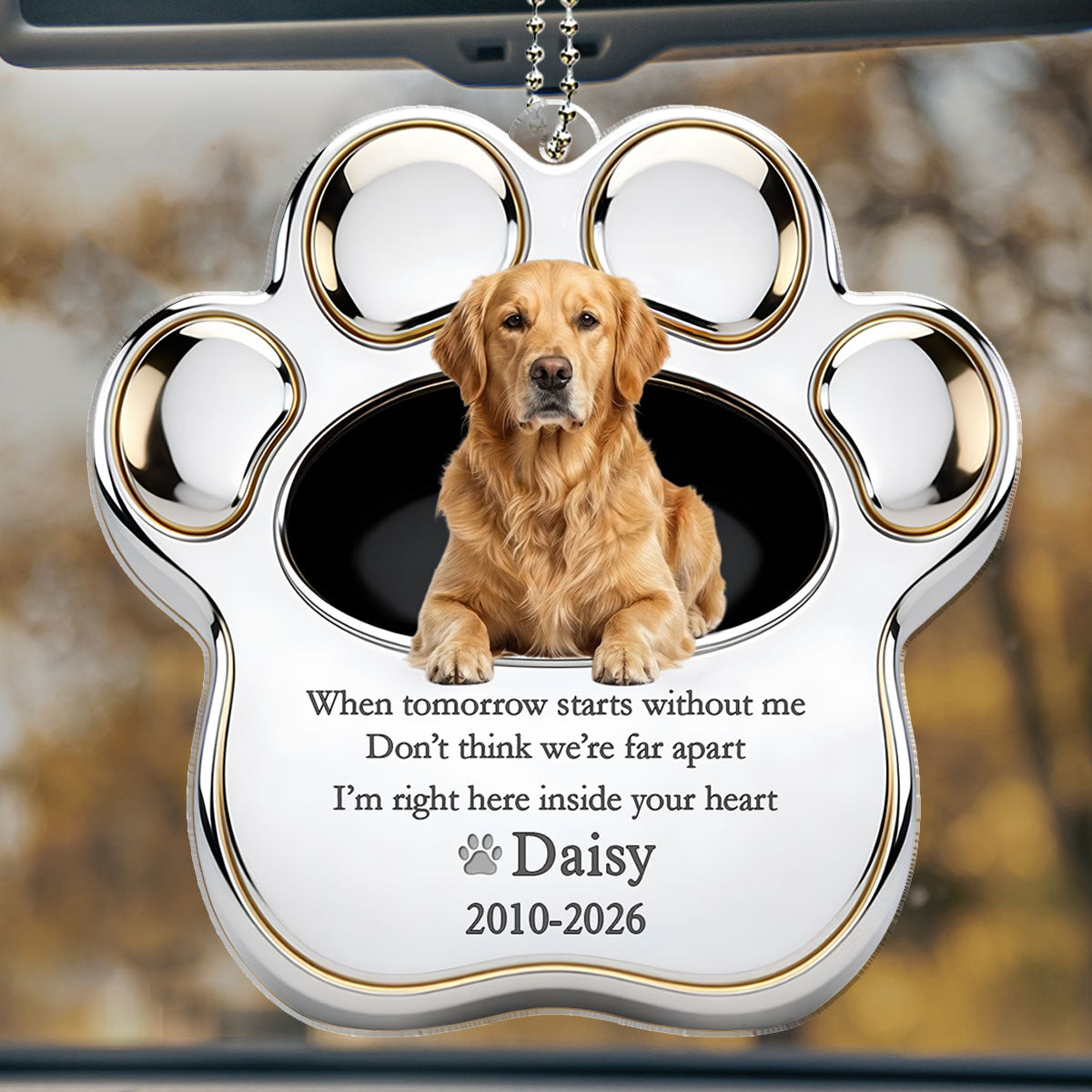 Still Here In Your Heart - Personalized Car Ornament
