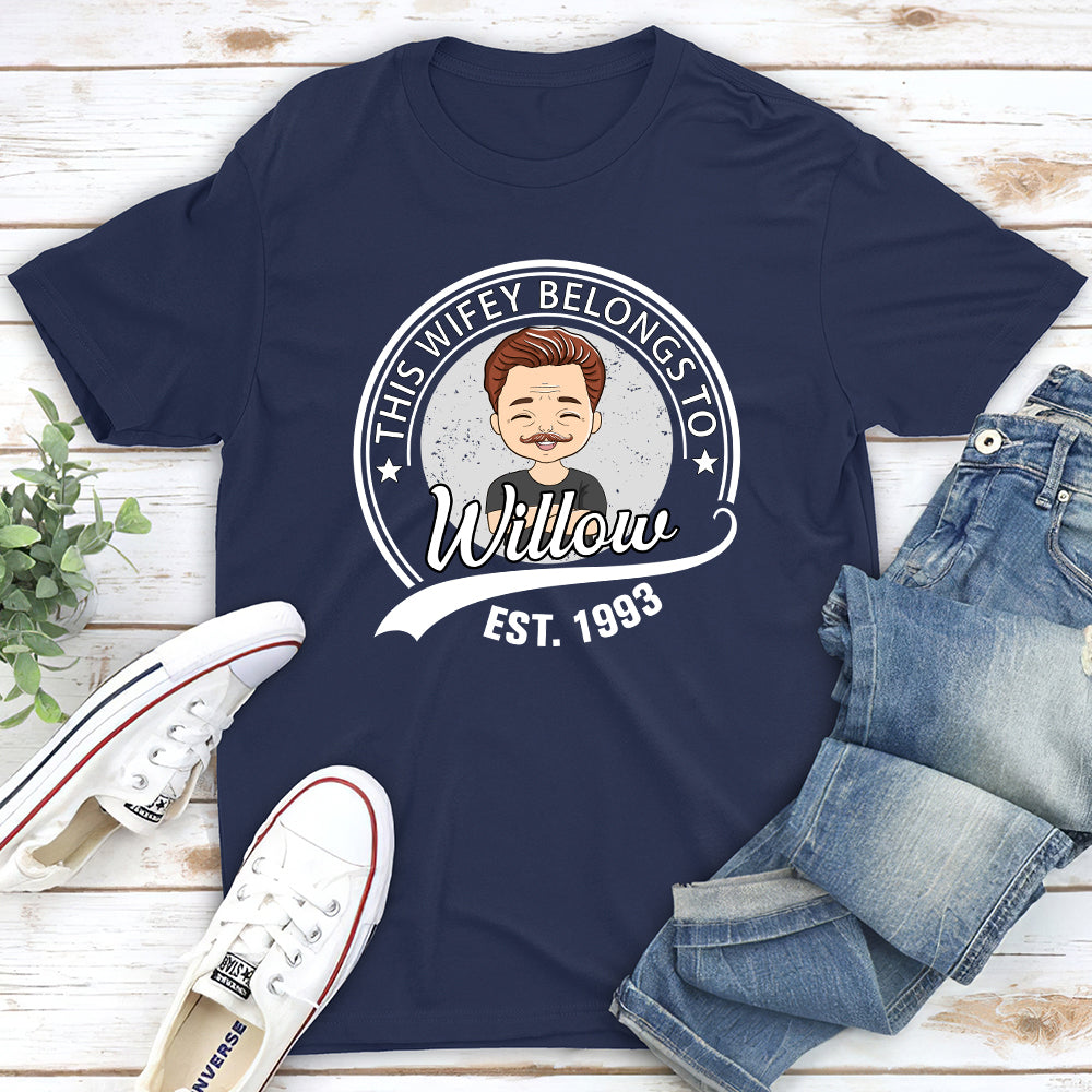 Custom Anniversary Keepsake Gifts For Couple • Belongs To - Personalized Classic T-shirt