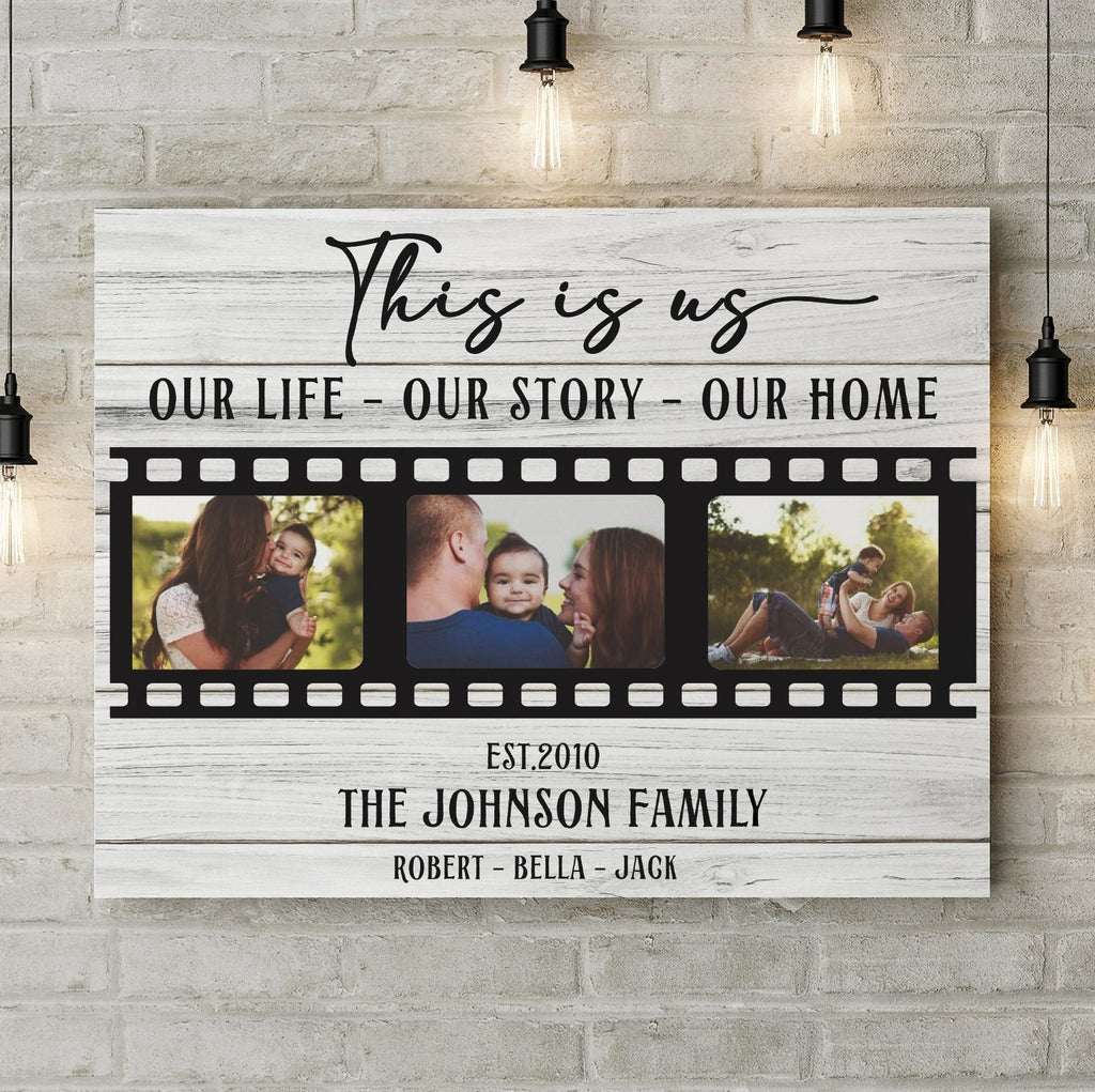 This Is Us - Personalized Photo Canvas - Family Canvas - Wall Art For Family