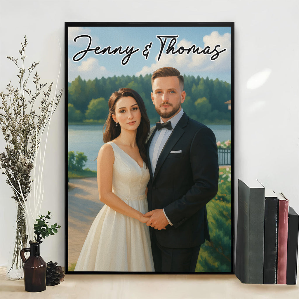 Couple Photo Forever Love - Personalized Poster