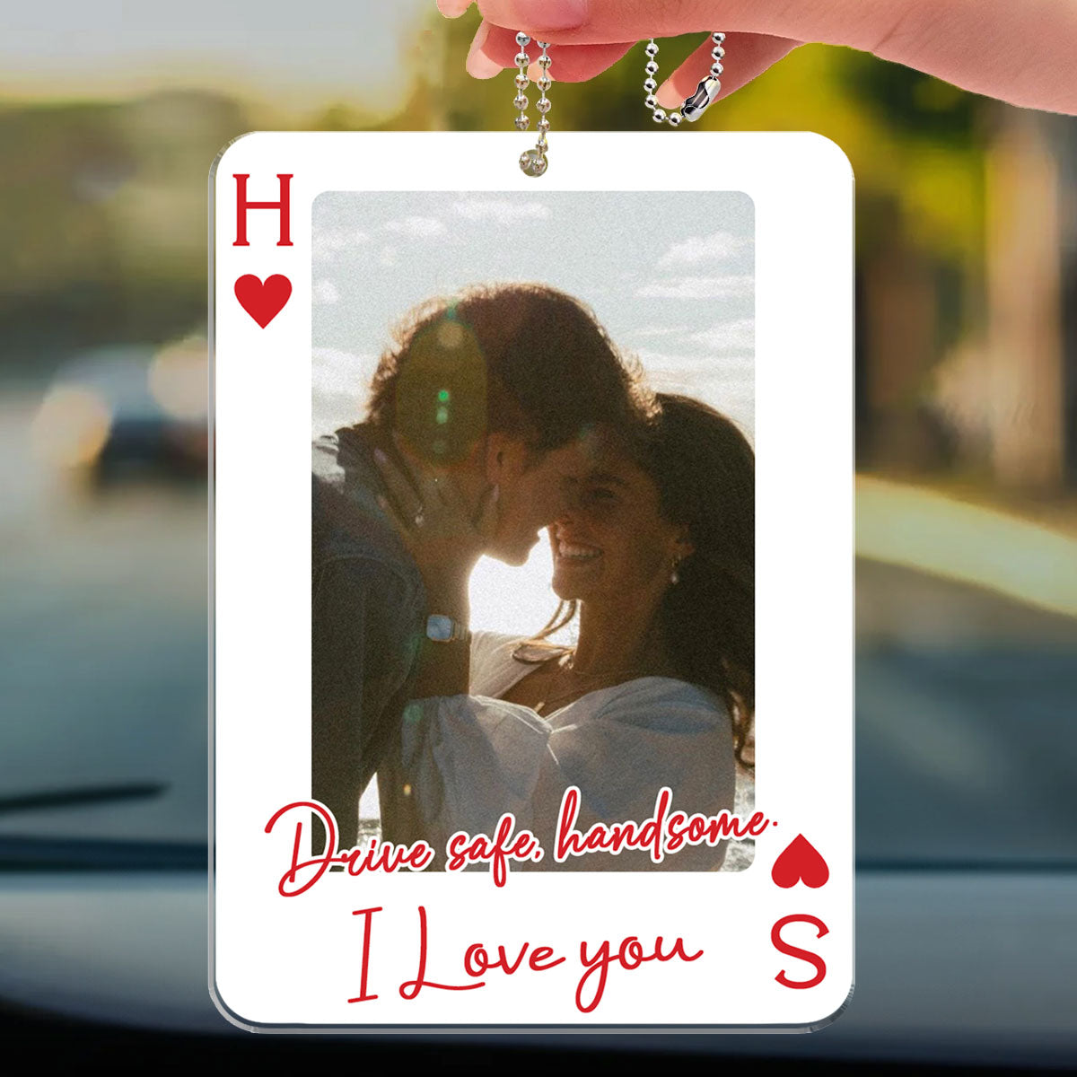 King & Queen Drive Safe I Love You - Personalized Car Ornament