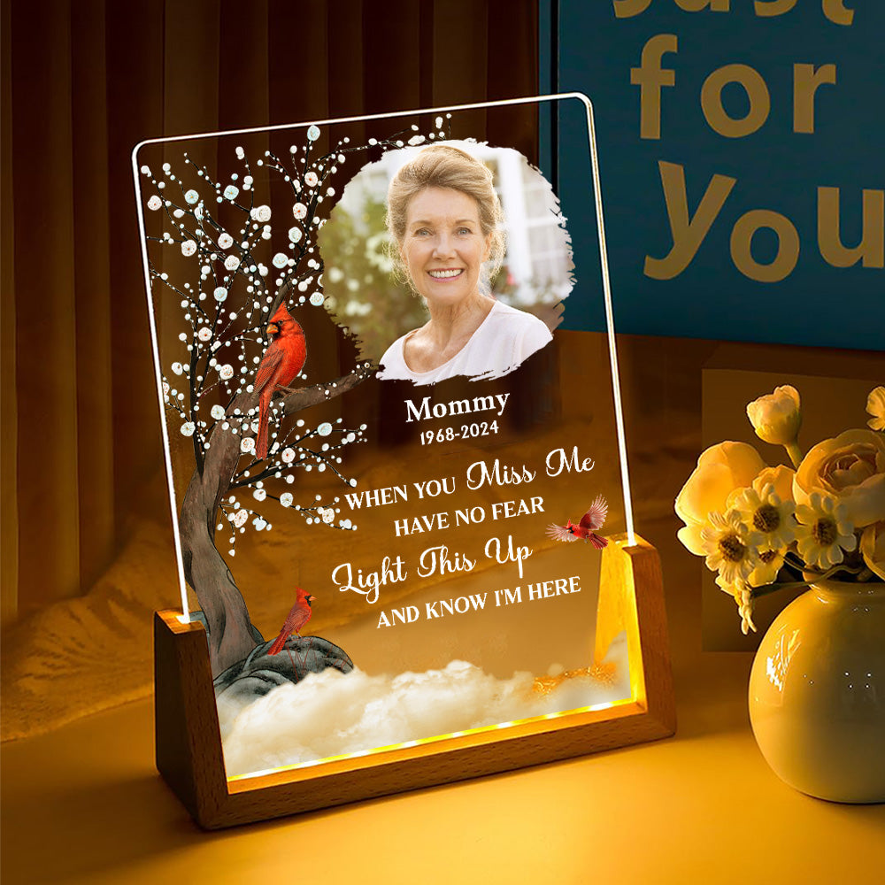 Custom Photo Memorial Gift, Sympathy Keepsake For Loved Ones • Light This Up - Personalized Night Light