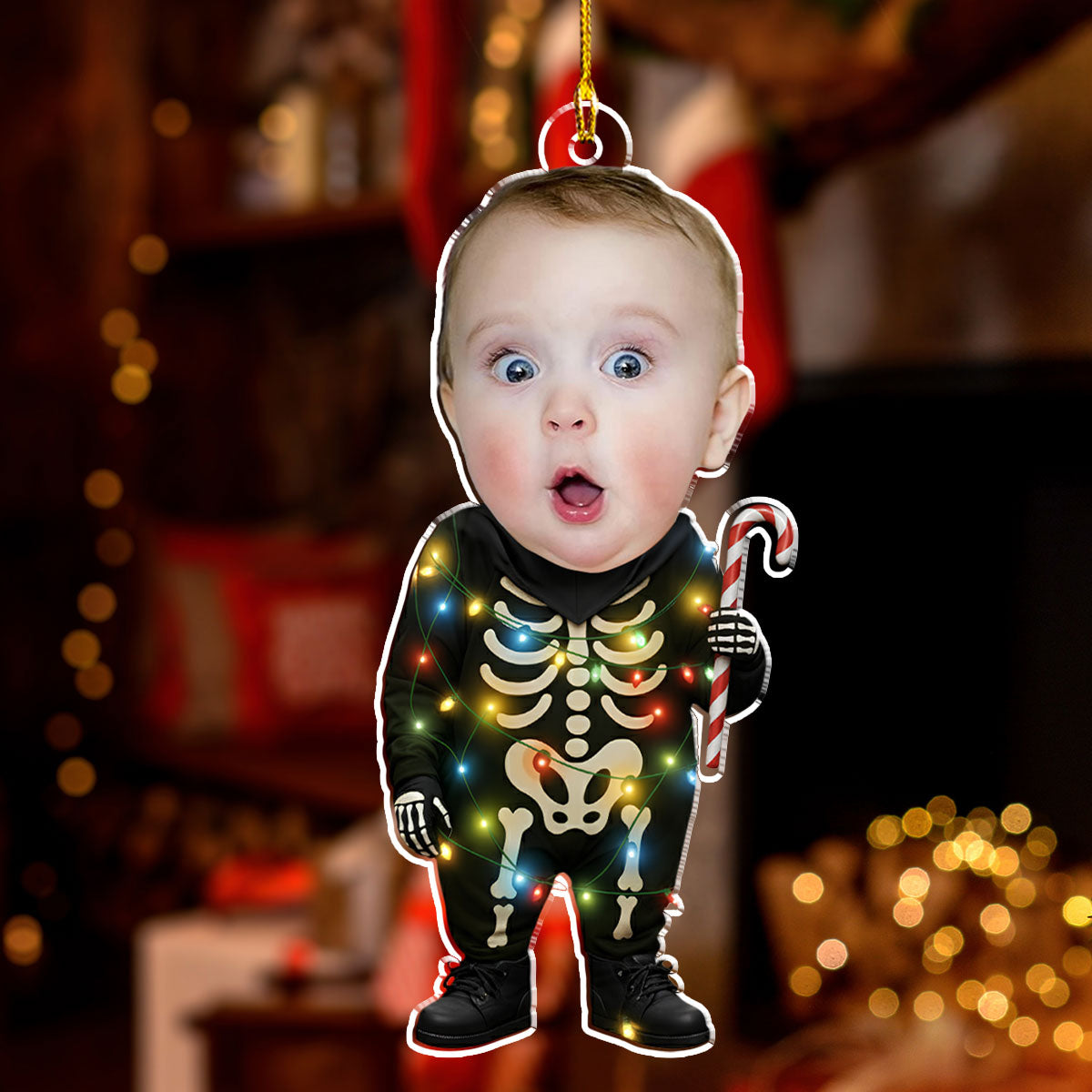 Custom Photo Family Ornament, Christmas Gift for Family Members • Funny Christmas Ornament - Personalized Acrylic Ornament