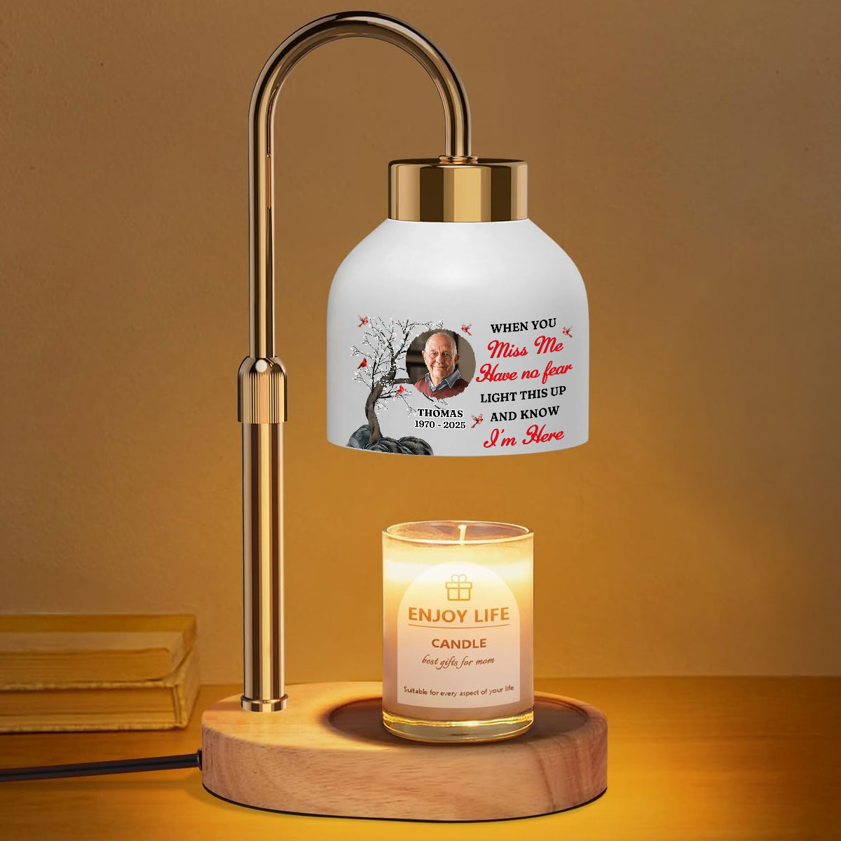 When You Miss Me Have No Fear - Personalized Candle Warmer Lamp