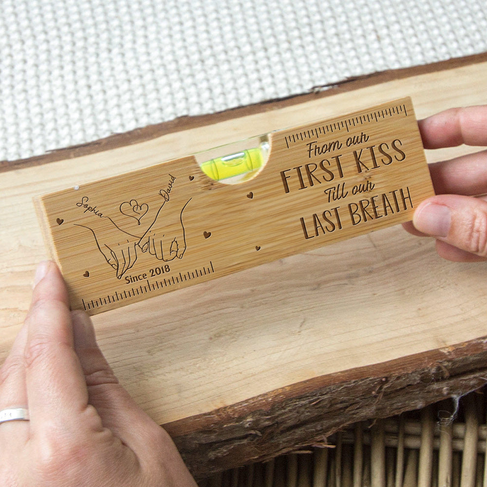 Only Love - Personalized Engraved Wooden Spirit Level Bottle Opener