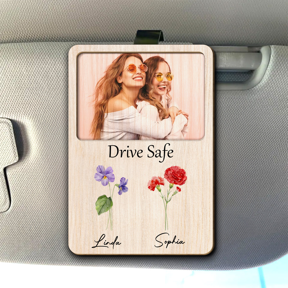 Bestie Drive Safe - Personalized Car Visor Clip