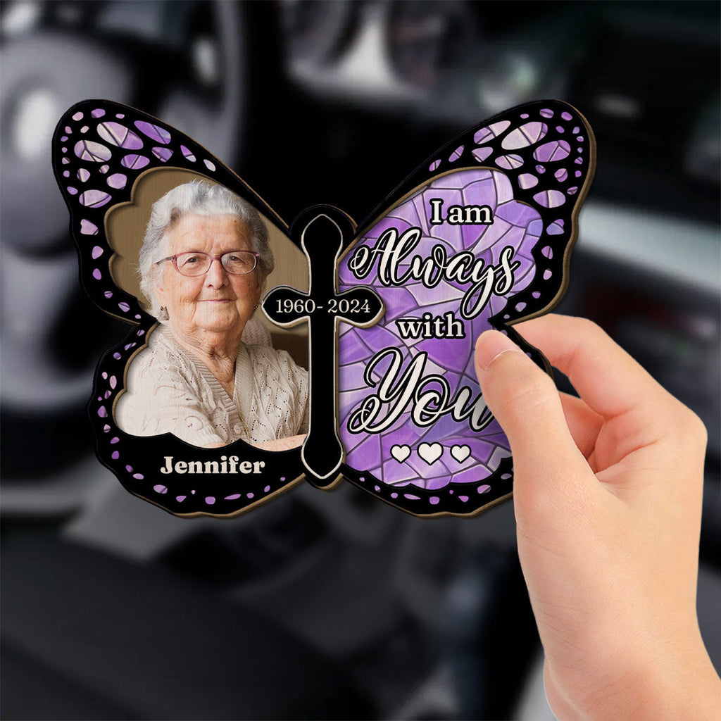 Photo I Am Always With You - Personalized Car Visor Clip