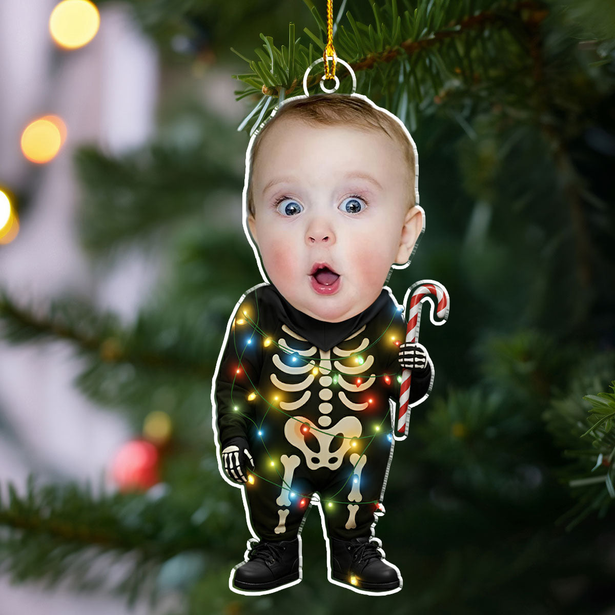 Custom Photo Family Ornament, Christmas Gift for Family Members • Funny Christmas Ornament - Personalized Acrylic Ornament