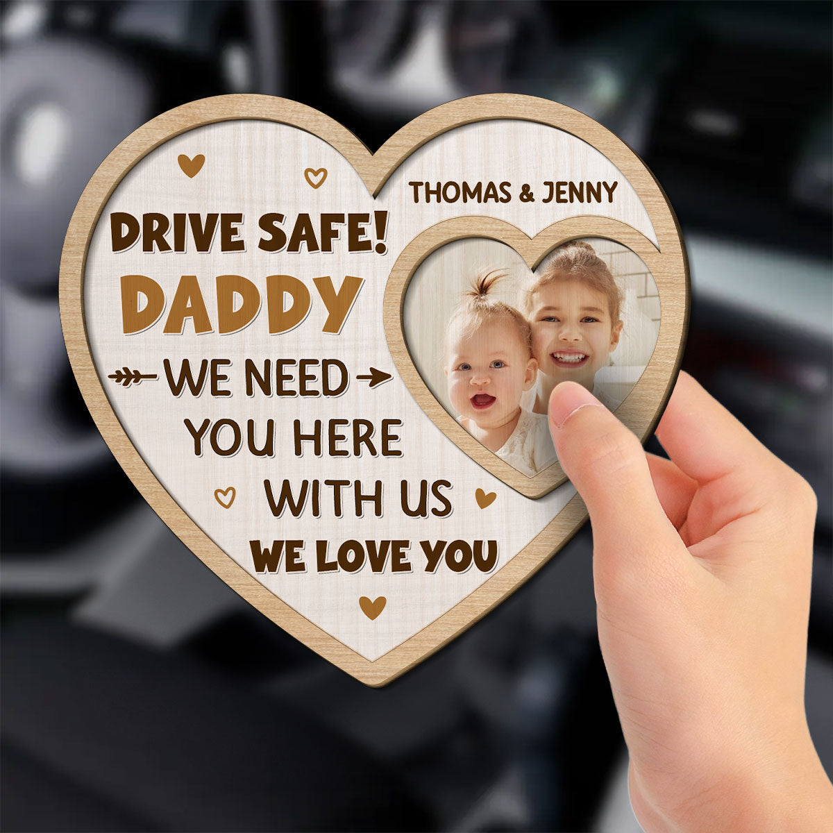 Love From Your Family - Personalized Car Visor Clip