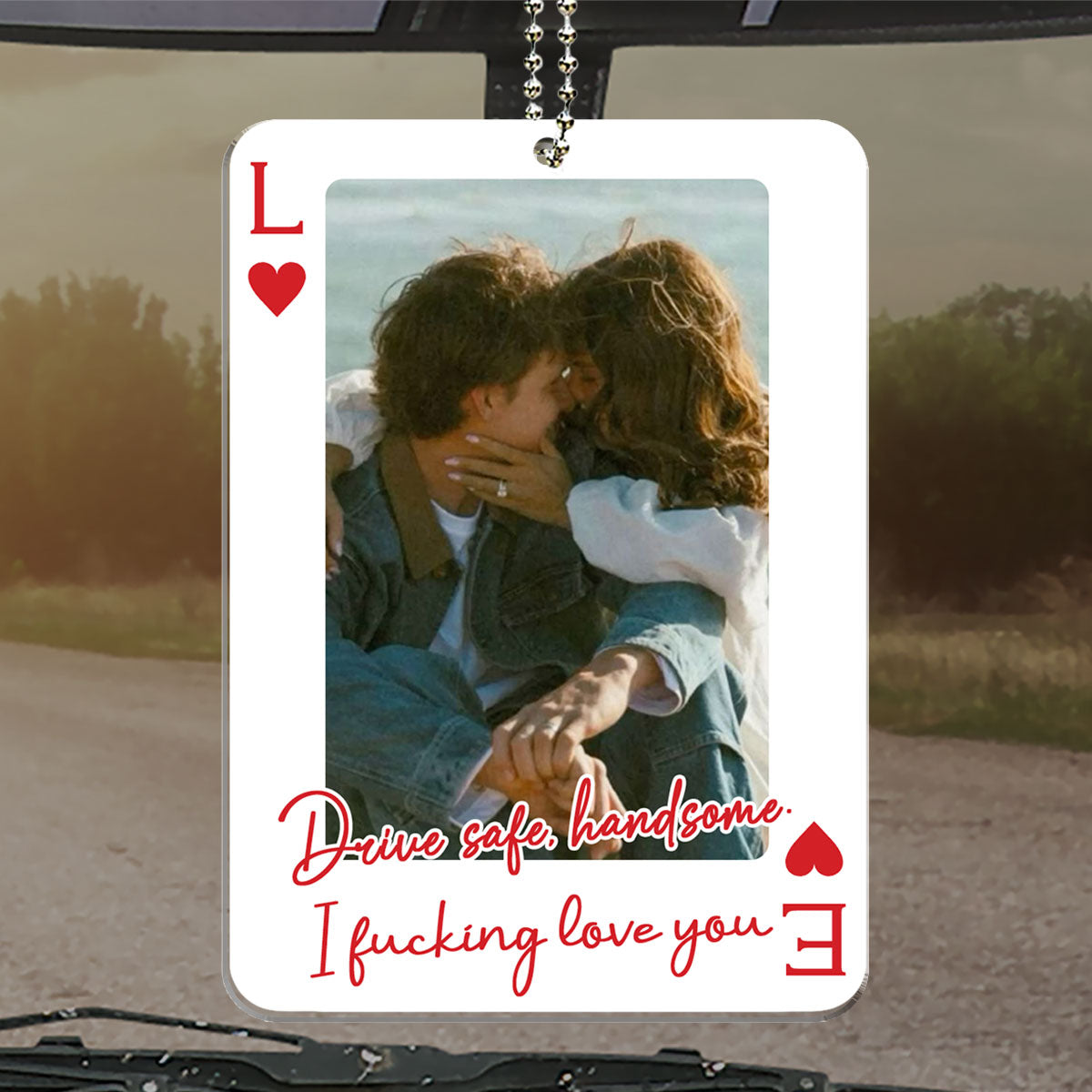 King & Queen Drive Safe I Love You - Personalized Car Ornament