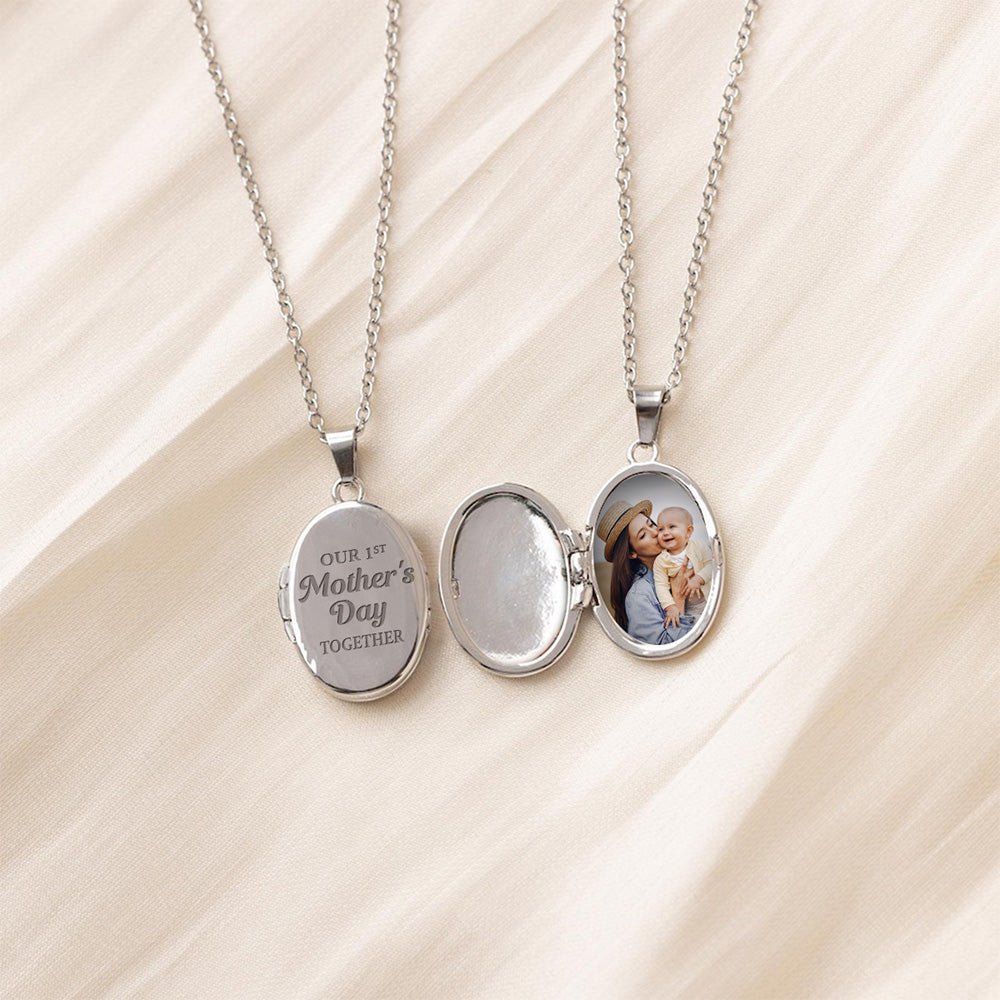 Happy 1st Mothers Day - Personalized Locket Necklace