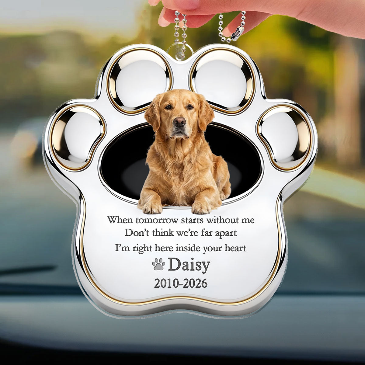 Still Here In Your Heart - Personalized Car Ornament