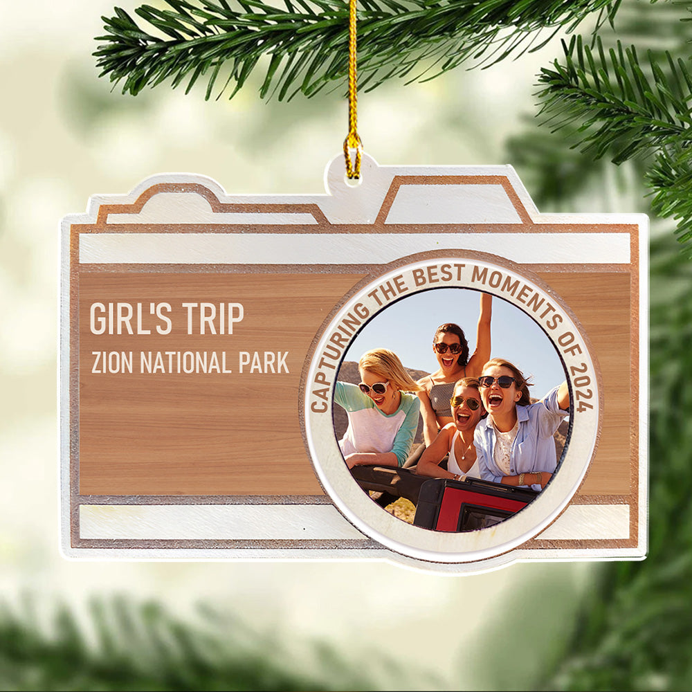 Custom Photo Family Ornament, Christmas Gift for Family Members • Best Moments - Personalized Acrylic Ornament