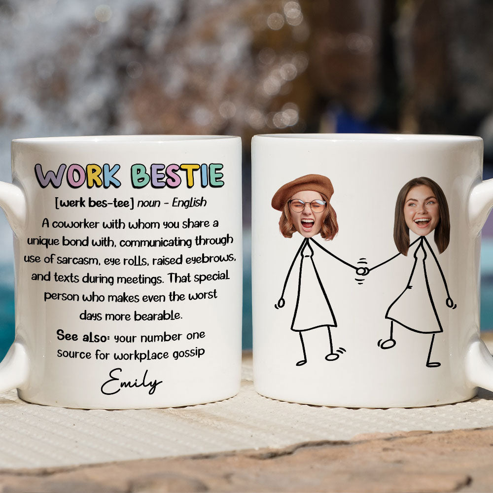 Custom Photo Coworker, Christmas & Birthday Team Appreciation Gift • Office Soulmate - Personalized Coffee Mug