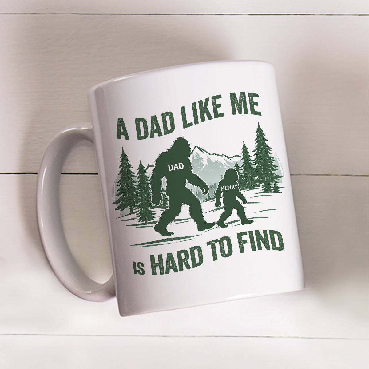 Custom Father's Day, Special Gift for Dad & Grandpa • Funny Bigfoot Dad - Personalized Coffee Mug