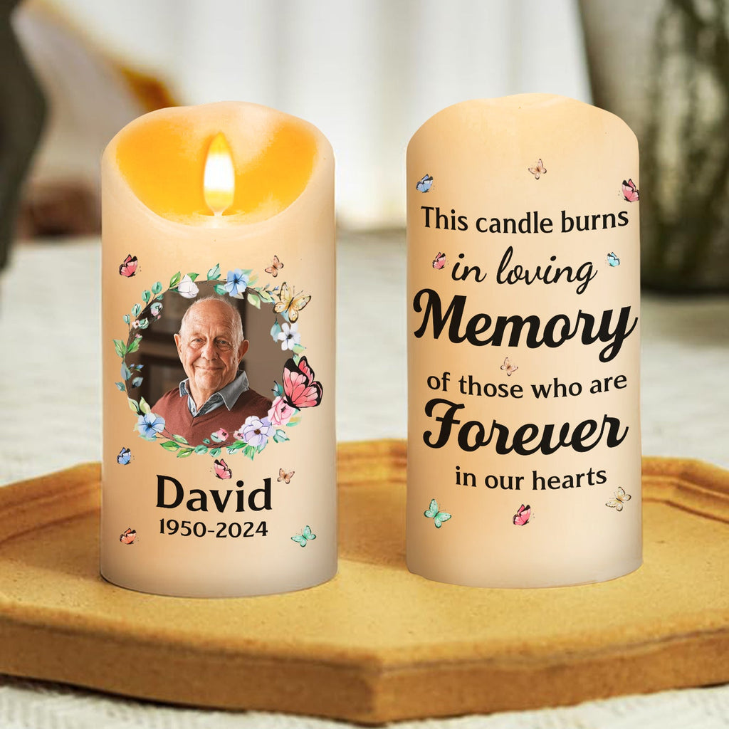 This Candle Burns In Loving Memory - Personalized LED Candle