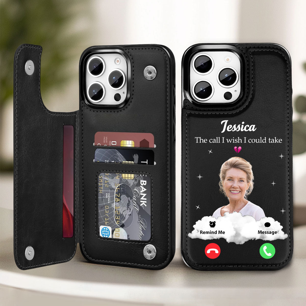 The Call I Wish I Could Take - Personalized Leather Phone Case