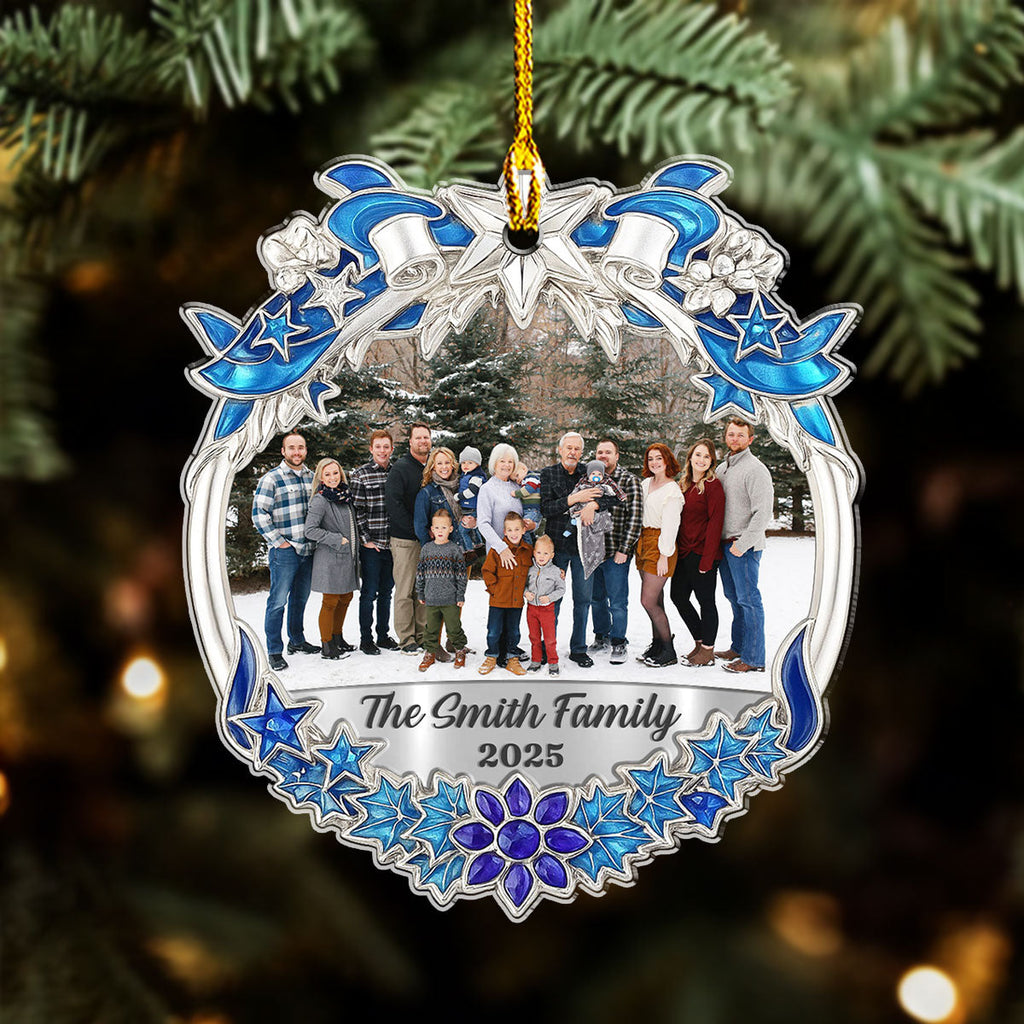 Custom Photo Family Ornament, Christmas Gift for Family Members • Family Is The Greatest Gift - Personalized Acrylic Ornament