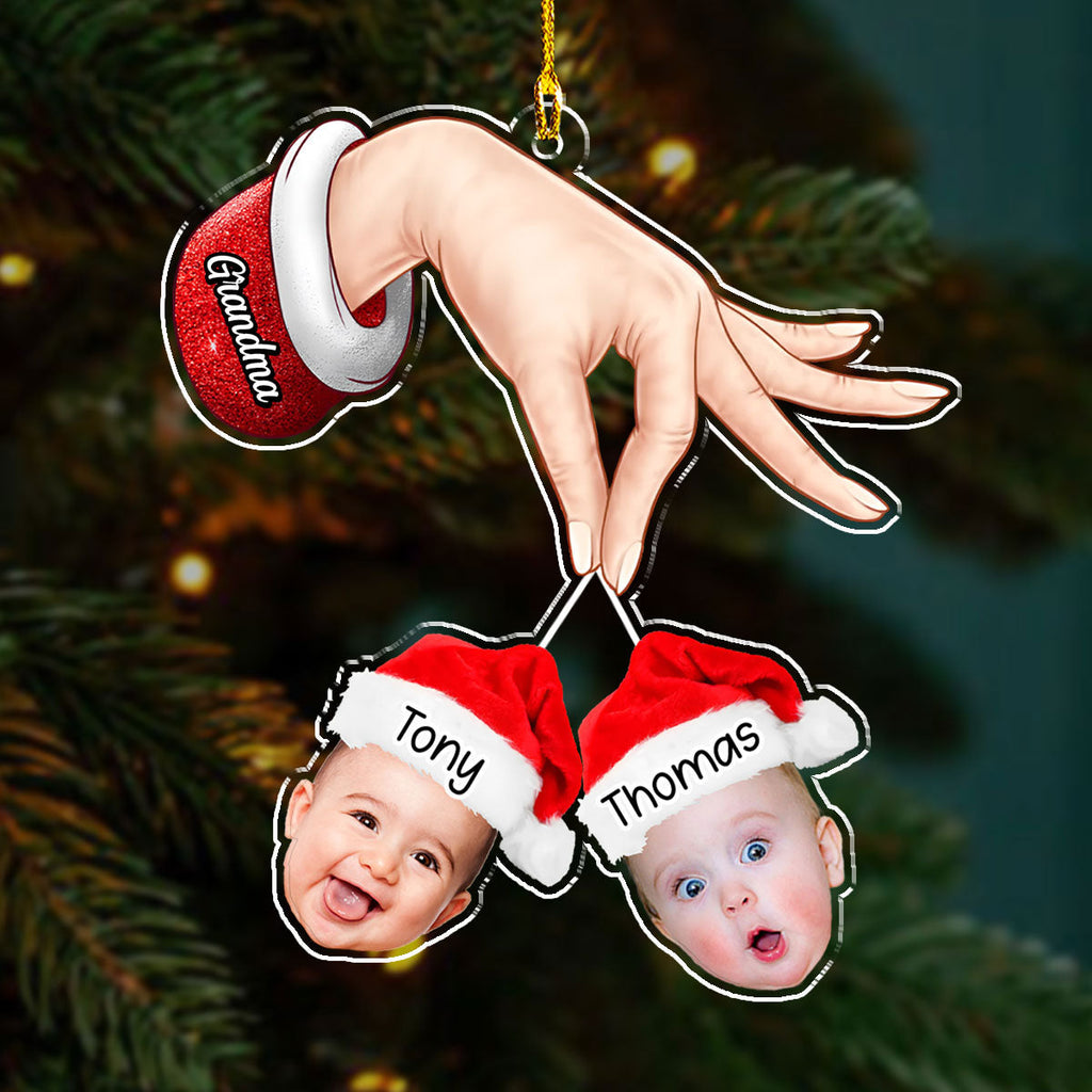 Custom Photo Family Ornament, Christmas Gift for Family Members • Christmas, My Child, Is Love In Action - Personalized Acrylic Ornament