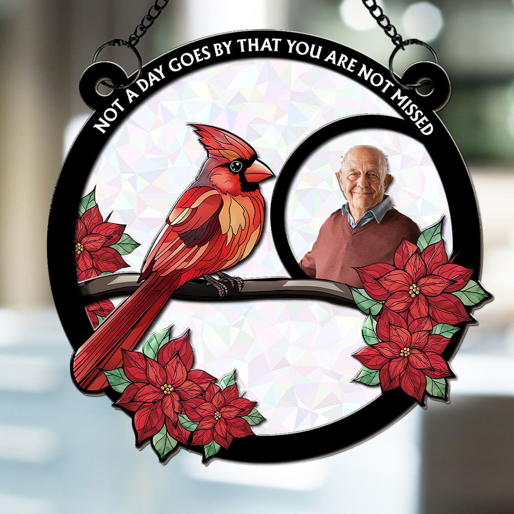 Custom Photo Memorial Hanging Decor, Remembrance Keepsake • Although You Cannot See Me I Am Always With You - Personalized Suncatcher